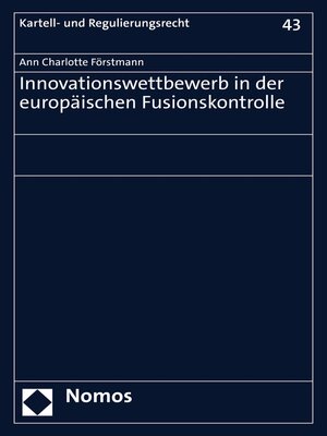 cover image of Innovationswettbewerb in der europäischen Fusionskontrolle